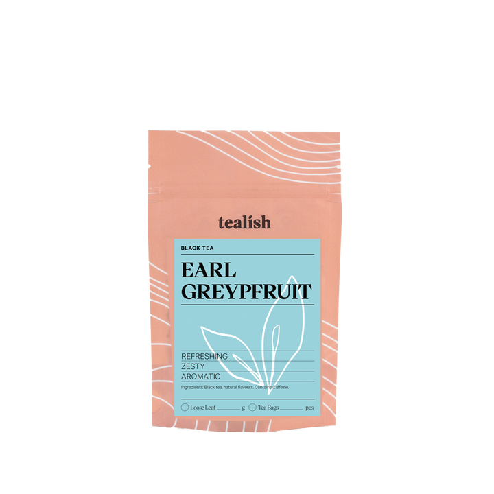 tealish earl greypfruit black tea. loose leaf tea. breakfast tea, earl grey tea, grapefruit tea, bergamot tea. 