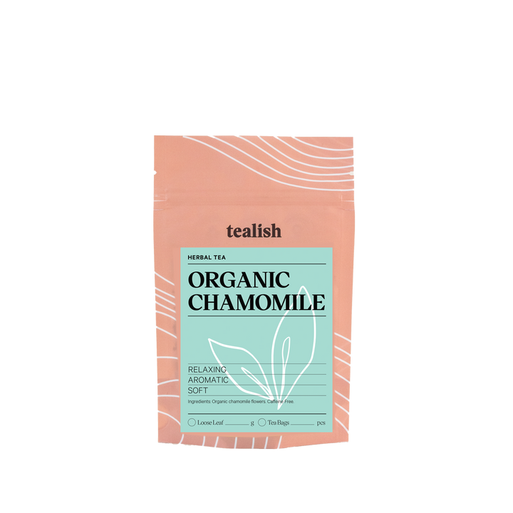 Tealish Organic Chamomile herbal loose leaf Tea pouch