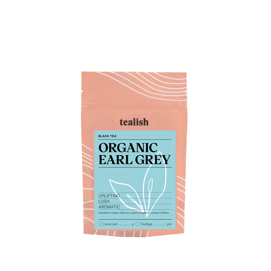 Tealish Organic Earl Grey loose leaf Tea pouch