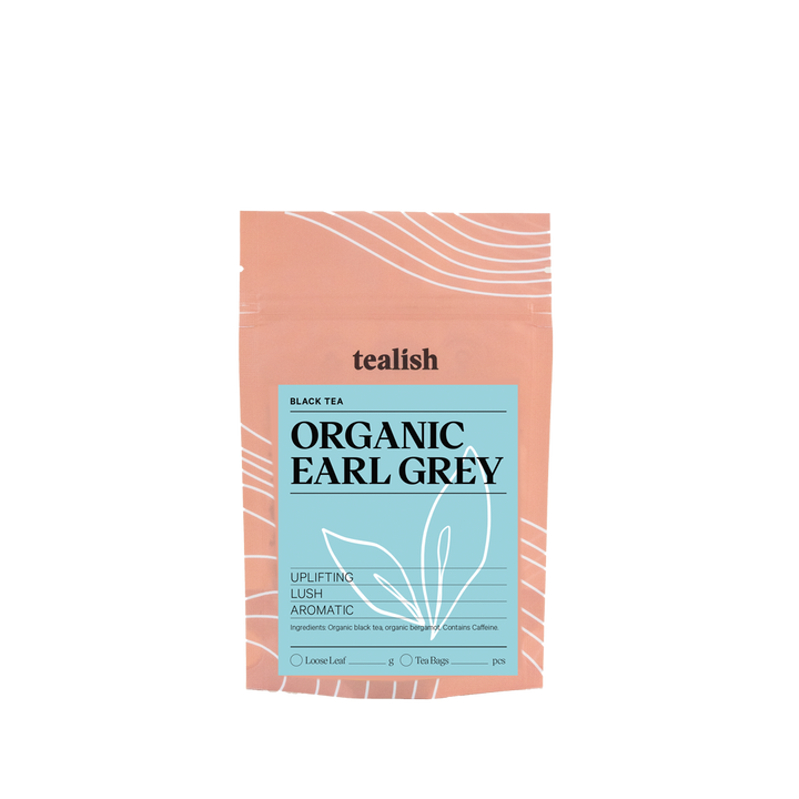 Tealish Organic Earl Grey loose leaf Tea pouch