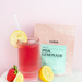 tealish pink lemonade herbal tea. loose leaf tea. strawberry and lemon caffeine free herbal tea. perfect for making iced tea. 