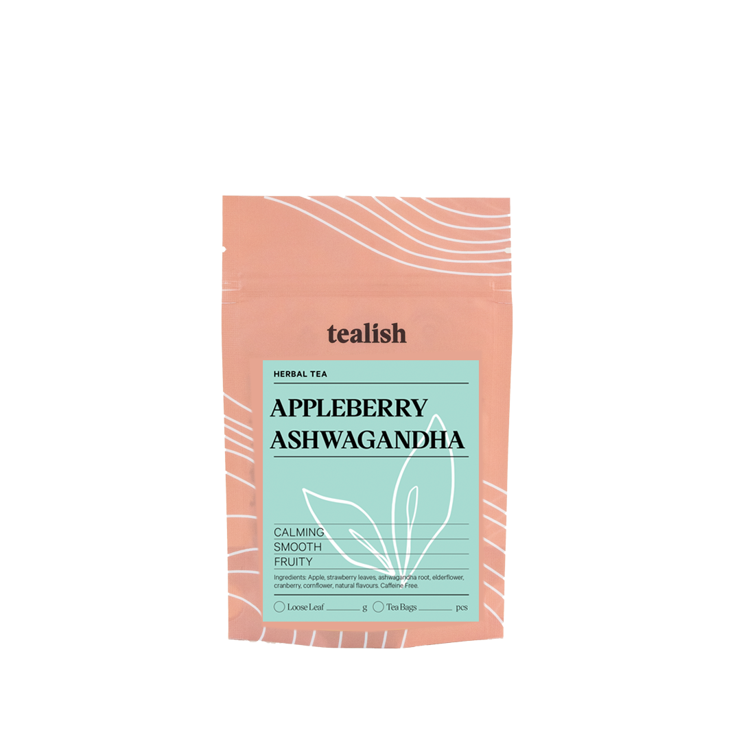 Tealish Appleberry Ashwagandha herbal tea pouch