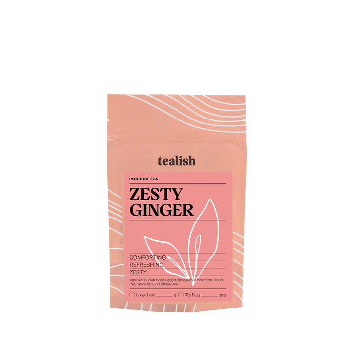 a picture of tealish Zesty Ginger Tea pouch