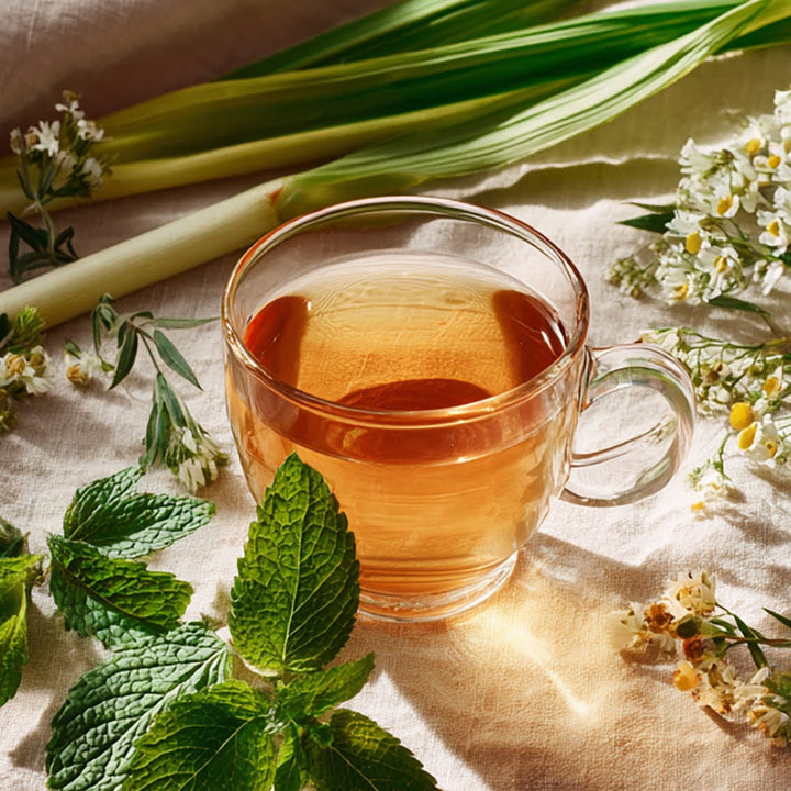 tealish get fresh herbal tea, peppermint, spearmint, hot tea, wellness tea