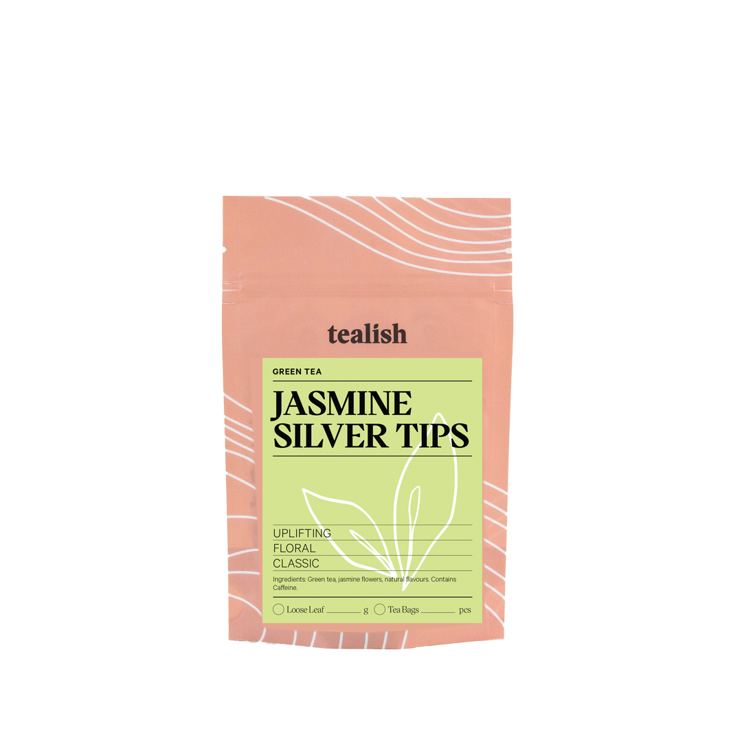 Tealish Jasmine Silver Tips Loose Leaf Tea pouch