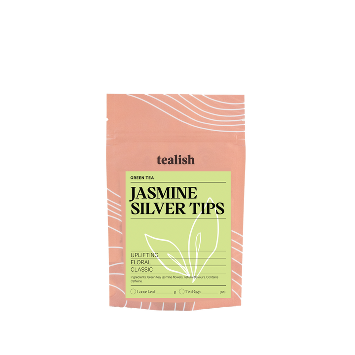 Tealish Jasmine Silver Tips Loose Leaf Tea pouch
