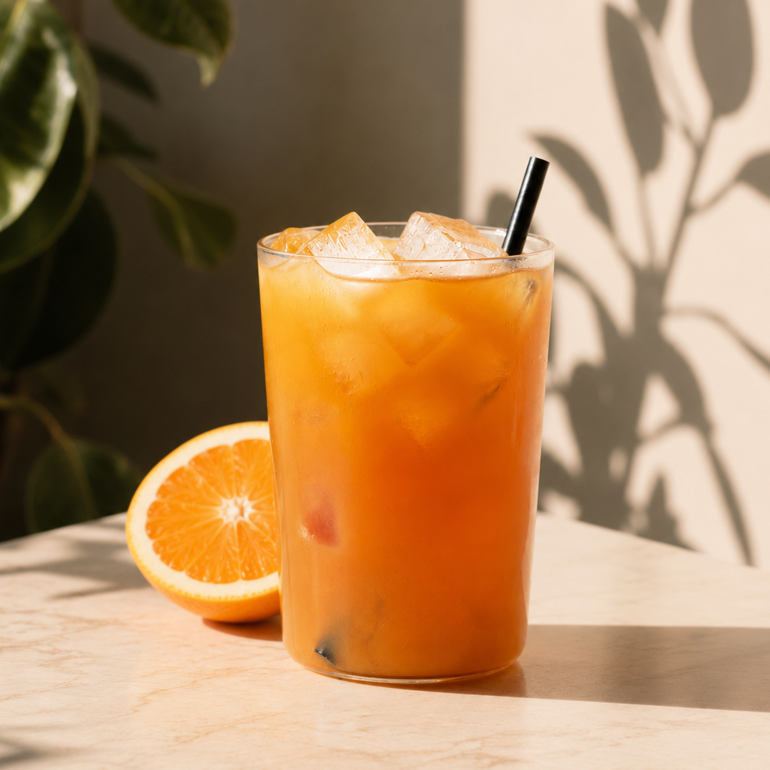 tealish orange creamsicle yerba mate loose leaf tea iced tea 