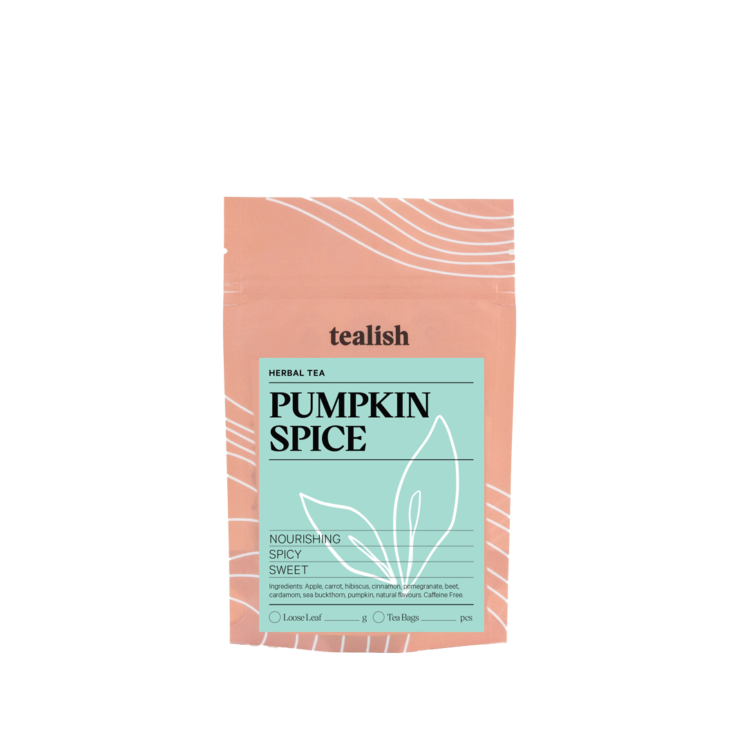 a picture of pumpkin spice tea package