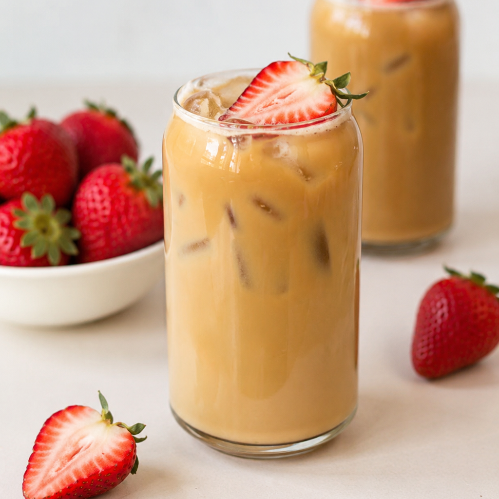tealish strawberry earl grey cream black tea iced tea latte 