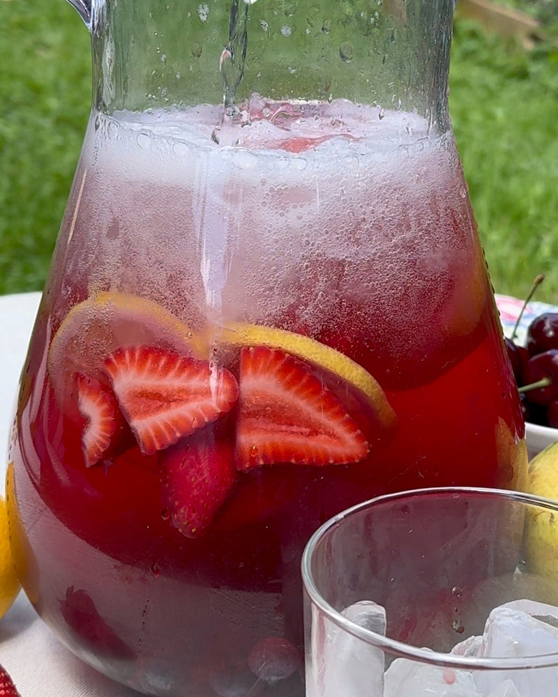tealish strawberry rose herbal tea iced tea 