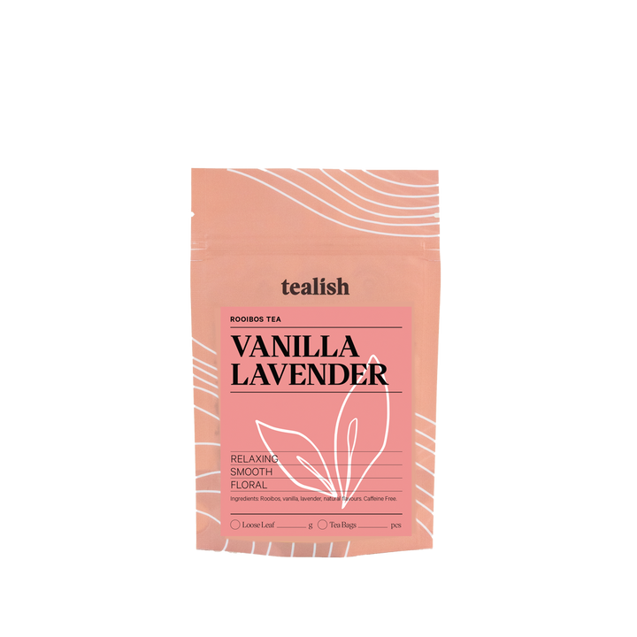 a picture of Tealish Vanilla Lavender Rooibos tea pouch