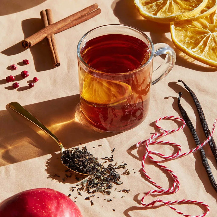 tealish vanilla orange spice black tea, holiday tea, fall tea, for tea lattes