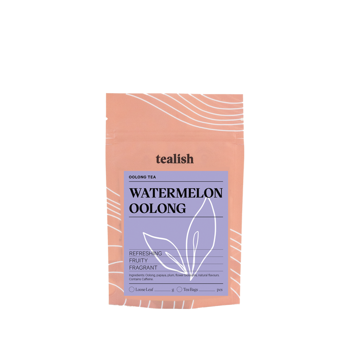 a picture of watermelon oolong tea package