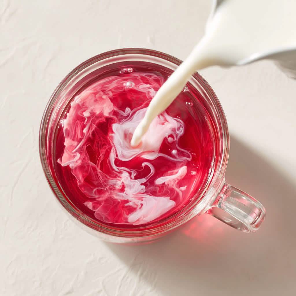 Pink Toasty Almond herbal tea pink latte made with beetroot